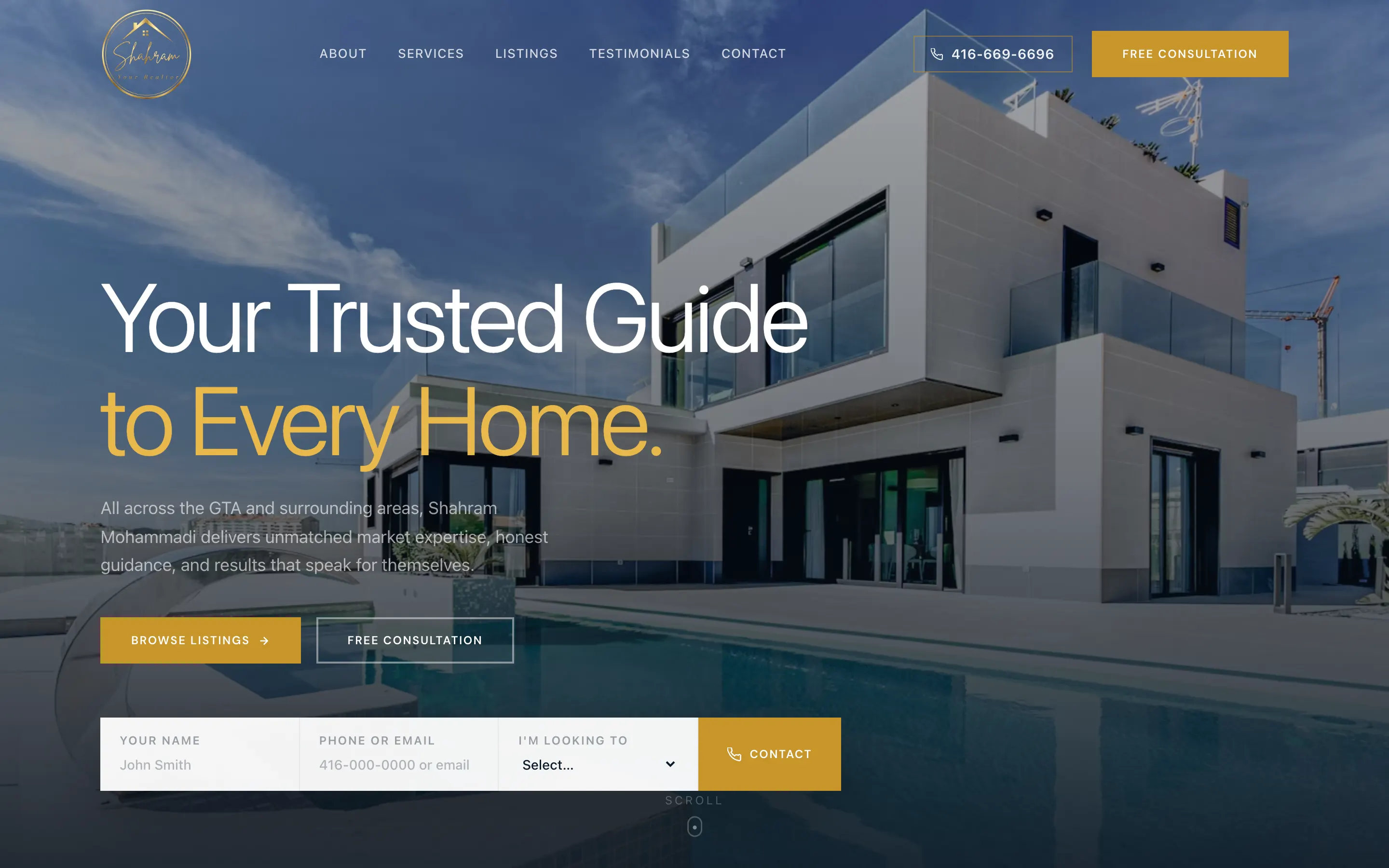 Shahram Mohammadi Real Estate desktop